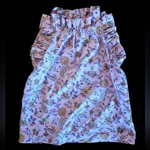 Janie and Jack Light Pink/Purple Floral Top, Kids Size 10